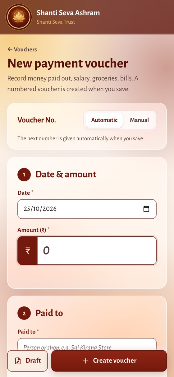 New payment voucher on a phone